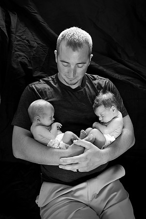family l newborn twins